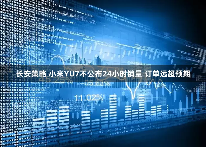 长安策略 小米YU7不公布24小时销量 订单远超预期